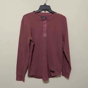 Abercrombie & Fitch Waffle‎ Knit Henley Long Sleeve Thermal Small Baselayer Y2K